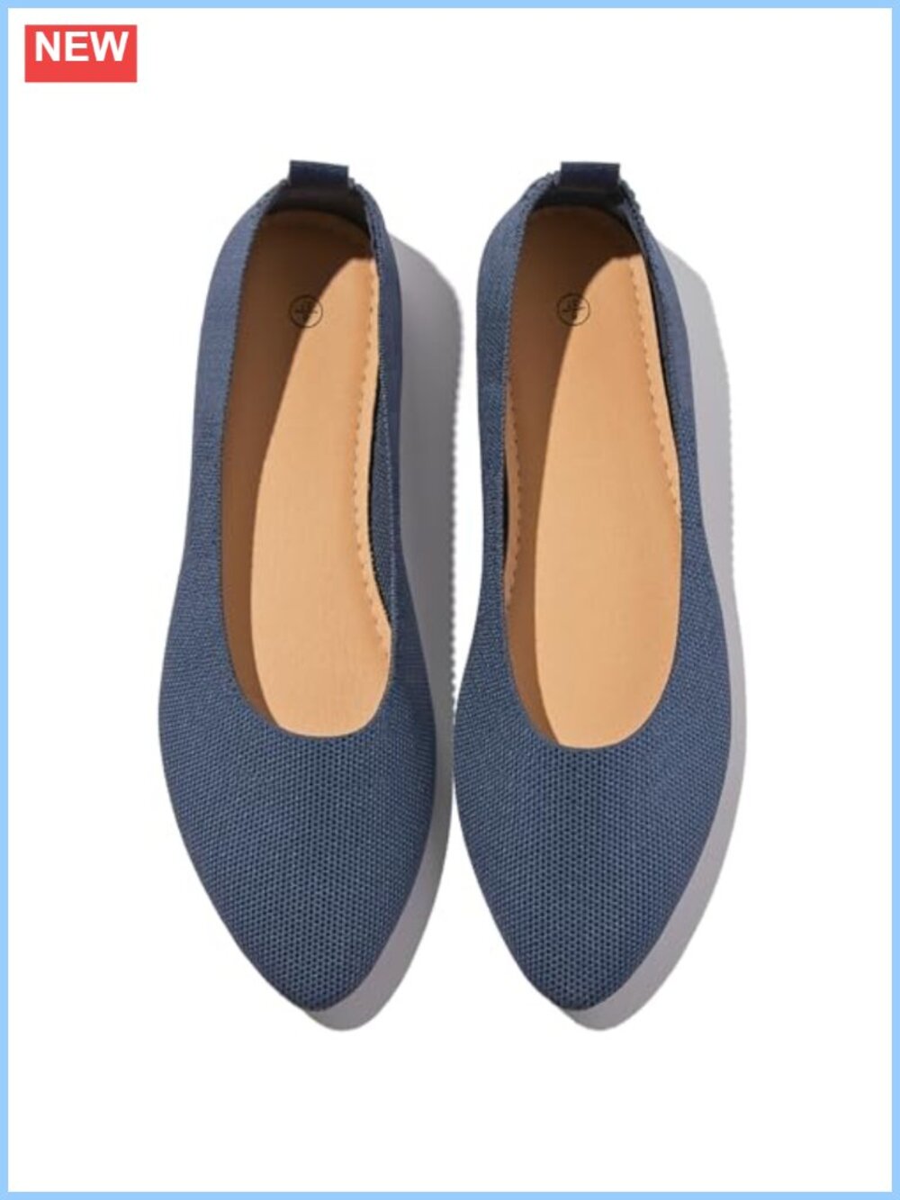 Pointed Toe Ballet Flats Mesh Cushioned Insole Casual Dress Shoes